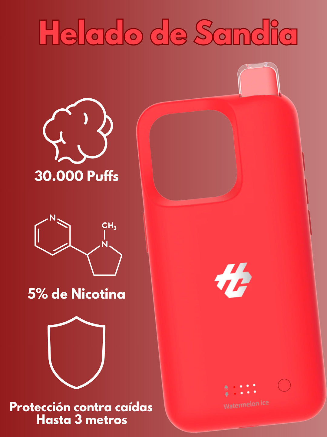 VapeCase Sabor Helado de Sandía