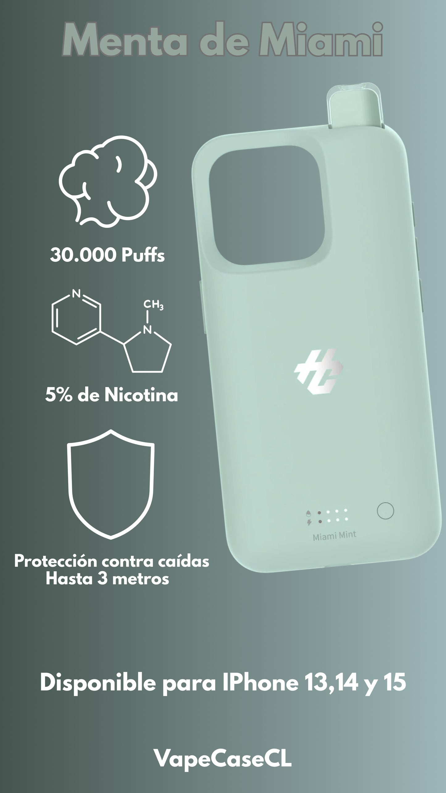 VapeCase Sabor Menta de Miami